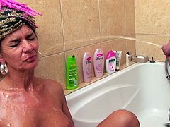 Mature babe Evalina loves anal and watersports!