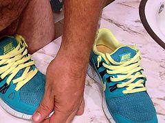 Fucking and cumming wifes Nike frees