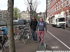 A horny guys looks for pleasure in Amsterdam. Slutty Dee is eager to entertain them with a quick blowjob, and even more! Watch the blonde hooker sucking dick with fervor, then getting banged hard, while leaning on the hood of the car. Have fun and relax.