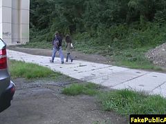 French amateur fucking a stranger ourdoors