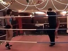 Milf competitive ring wrestling