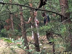 big breast german stepmom gets wild fucked by a black dick in the forest