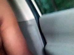 cumming in the car