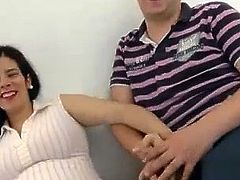 Spanish couple,wife pregnant and boy with big cock