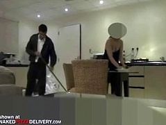 Teasing a Room Service Guy