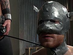 I'm a big fan of bondage. I believe you are too and let me tell you, you wont regret watching this video of a slim guy getting dominated, while a big dildo is being inserted in his ass. Watch him moan and beg, as a hunk in leather pants plays with him using his whip!