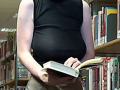 braless at the library