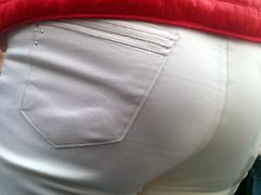 Big ass milfs in white jeans