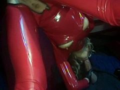 Diana Doll fucked in a latex bodysuit