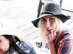 BFFS - Hot Country Girls Share A Cock