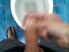 Cum in public toilet