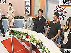 Subtitled Japan news TV show horoscope surprise blowjob