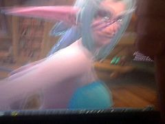 Bunny night elf slut Nymi gets fed a carrot and dessert!
