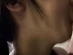 Seductive Asian chick with pigtails welcomes a large cock i