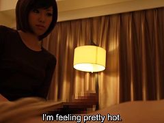 Beautiful Japanese hotel masseuse finds herself massaging a client with an obvious erection which leads to a CFNM handjob followed by cunnilingus and prone bone sex in HD with English subtitles