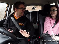 Fake driving instructor anal bangs babe