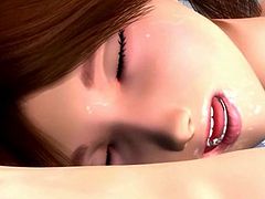 3D anime slut gets facial cumshoted