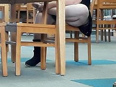 Blond Bbw in Library