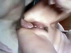 Friend eating cum from pussy
