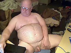 grandpa cum on webcam