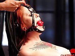 BDSM Redhead Lesbians Hardcore Gagged and Whipped