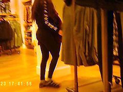 Mexican teen with firm ass out clothes shopping