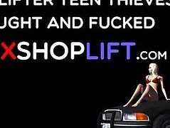 Petite teen thieves fucked by a mall cops hard cock