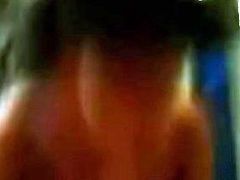 Amateur horny brunette sucks massive cock