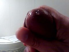 My hard throbbing cock cumming and precumming