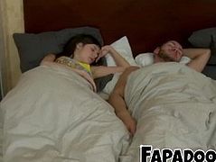 Horny Girl Wakes Up Her Sleeping Fuck Buddy!