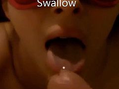 Suck and swallow cum
