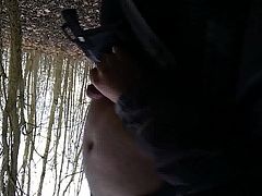 Wanking in the woods