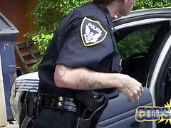Busty cop pounded with long dick
