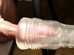 Fleshlight cock milking with a twist.