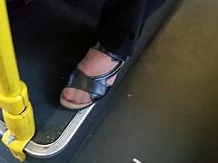 Asian granny hot nylon feet and long toenails 02