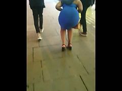 Candid Indian Desi Babe - Big Round Jiggly Butt Tight Dress