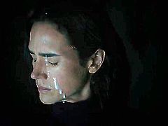 Jennifer Connelly with cum on her face