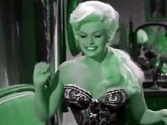 Jayne Mansfield in Lingerie and Nylons (Recolored)