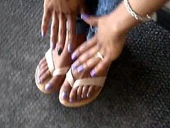 Hood MILF Purple Toenails