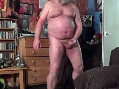 Wank in living room