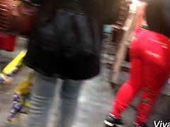 Black booty in mall