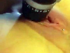 Slut Drills Her Pussy.... Literally