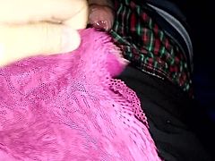 cum on thong that be in sis big ass and touchin her clit