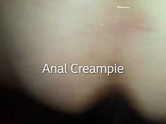 Anal Creampie Deep In BBW White Girl Asshole