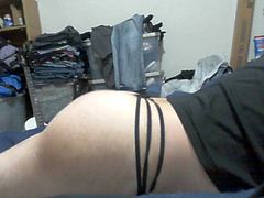 Preparing to Cam with new thong!