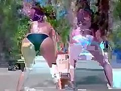 sexy girl dancing at the seAaside.mp4