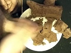 Fucking and Cumming on Chocolate Log