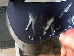 cumming a lot on second hand bikinibottom