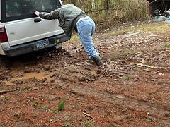 Cowboy boots slipping in mud