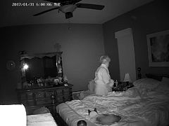 Unsecured Security Camera - Nude Grandma